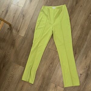 Topshop Light Green Straight Leg Pants